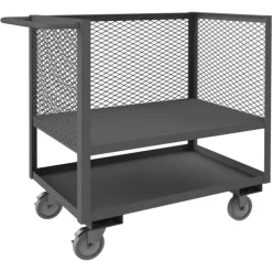 Durham 3SLT-EX2448-1.2K-95 3 SIDED LOW DECK TRUCK, MESH SIDES, 24 X 48, 1200 LBS. CAPACITY - One-stop shop for professional tools and equipment.