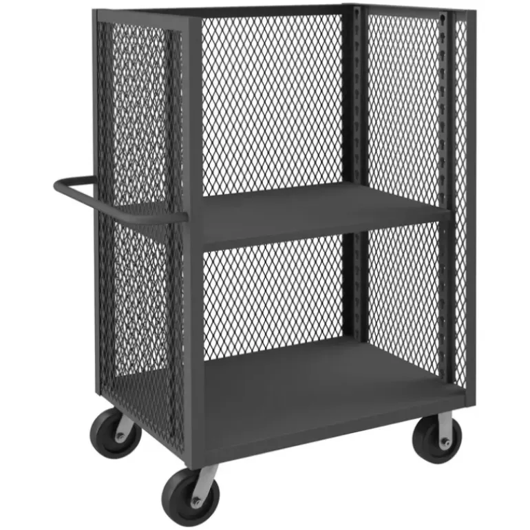 Durham 3ST-EX3672-1AS-95 3 SIDED MESH TRUCK, 1 ADJUSTABLE SHELF, 36 X 72 - One-stop shop for professional tools and equipment.