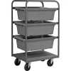 Durham TBR-183042-3-5PO-95 TUB RACK, 3 GRAY BINS AND BOTTOM SHELF, 18-3/4 X 26 X 42 - One-stop shop for professional tools and equipment.