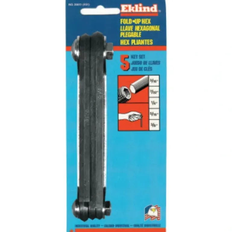 Eklind Tool 20511 #51 3/16-3/8 Size Fold-Up Hex Key Set - One-stop shop for professional tools and equipment.