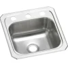 Elkay BCR15 Celebrity® Stainless Steel 15& x 15& x 6-1/8& Single Bowl Drop-in Bar Sink - One-stop shop for professional tools and equipment.