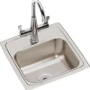 Elkay BLR150C Lustertone® Classic Stainless Steel 15& x 15& x 7-1/8& 1-Hole Single Bowl Drop-in Bar Sink + Faucet Kit - One-stop shop for professional tools and equipment.