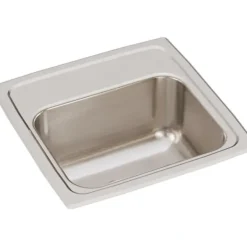 Elkay BLR1516 Lustertone® Classic Stainless Steel 15& x 15& x 7-1/8& Single Bowl Drop-in Bar Sink with 3-1/2& Drain - One-stop shop for professional tools and equipment.
