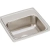 Elkay BLR1560 Lustertone® Classic Stainless Steel 15& x 15& x 6-1/8& Single Bowl Drop-in Bar Sink - One-stop shop for professional tools and equipment.