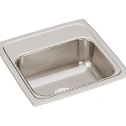 Elkay BLR1560 Lustertone® Classic Stainless Steel 15& x 15& x 6-1/8& Single Bowl Drop-in Bar Sink - One-stop shop for professional tools and equipment.