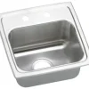 Elkay BLRQ1516 Lustertone® Classic Stainless Steel 15& x 15& x 7-1/8& Single Bowl Drop-in Bar Sink with Quick-clip and 3-1/2& Drain - One-stop shop for professional tools and equipment.