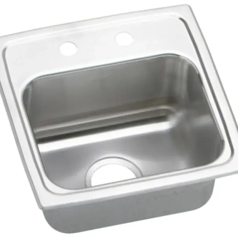 Elkay BLRQ1516 Lustertone® Classic Stainless Steel 15& x 15& x 7-1/8& Single Bowl Drop-in Bar Sink with Quick-clip and 3-1/2& Drain - One-stop shop for professional tools and equipment.