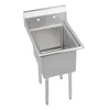 Elkay 1C18X24-0X Dependabilt Stainless Steel 23& x 29-13/16& x 44-3/4& 16 Gauge One Compartment Sink with Stainless Steel Legs - One-stop shop for professional tools and equipment.