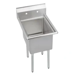 Elkay 1C18X24-0X Dependabilt Stainless Steel 23& x 29-13/16& x 44-3/4& 16 Gauge One Compartment Sink with Stainless Steel Legs - One-stop shop for professional tools and equipment.