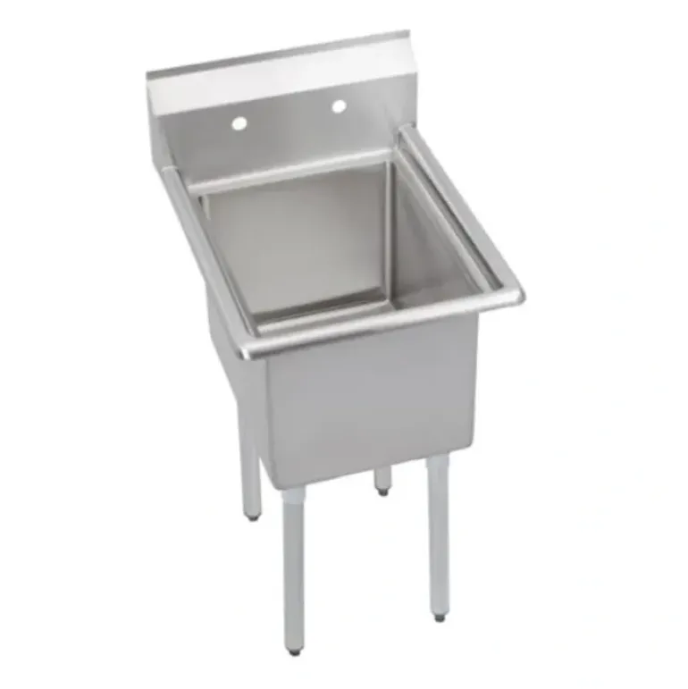 Elkay 1C18X24-0X Dependabilt Stainless Steel 23& x 29-13/16& x 44-3/4& 16 Gauge One Compartment Sink with Stainless Steel Legs - One-stop shop for professional tools and equipment.