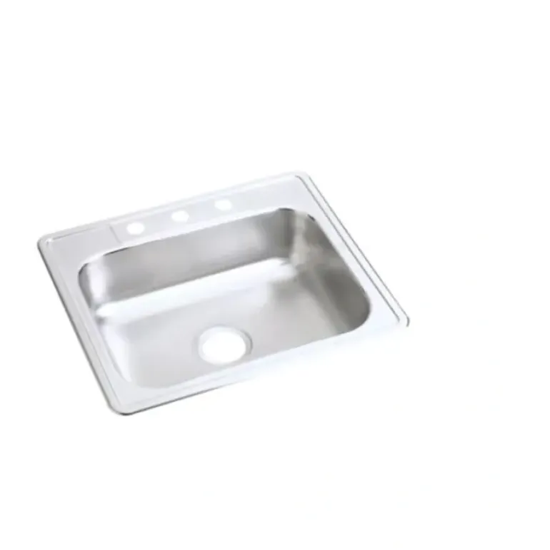 Elkay D12521 Dayton® Stainless Steel 25& x 21-1/4& x 6-9/16& Single Bowl Drop-in Sink - One-stop shop for professional tools and equipment.