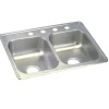 Elkay D22519 Dayton® Stainless Steel 25& x 19& x 6-5/16& Equal Double Bowl Drop-in Sink - One-stop shop for professional tools and equipment.
