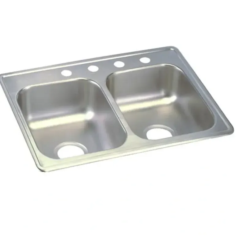 Elkay D22519 Dayton® Stainless Steel 25& x 19& x 6-5/16& Equal Double Bowl Drop-in Sink - One-stop shop for professional tools and equipment.