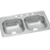 Elkay DDW5023322 Dayton® Stainless Steel 33& x 22& x 7-1/16& Equal Double Bowl Drop-in Sink (50 Pack) - One-stop shop for professional tools and equipment.