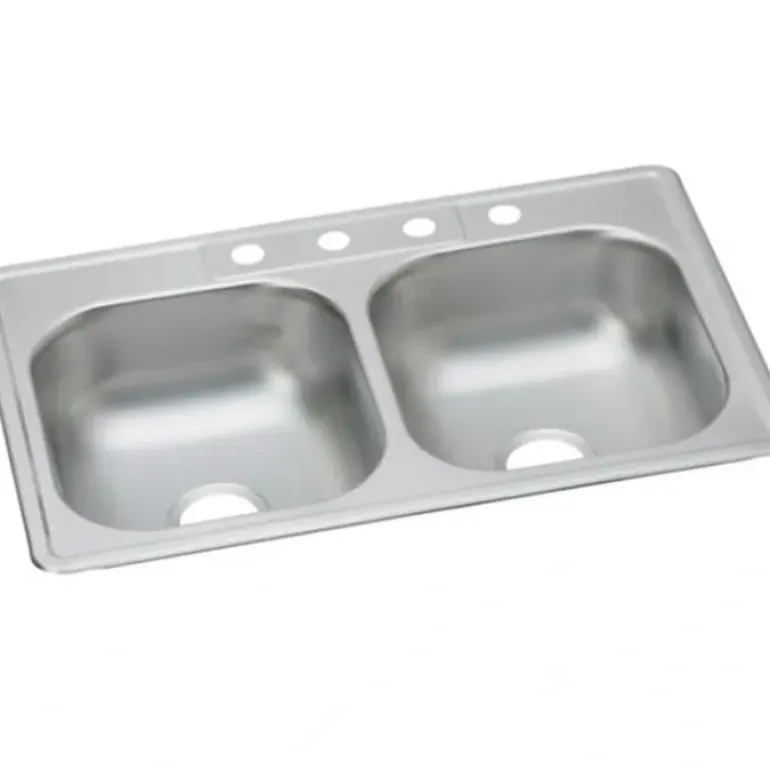 Elkay DDW5023322 Dayton® Stainless Steel 33& x 22& x 7-1/16& Equal Double Bowl Drop-in Sink (50 Pack) - One-stop shop for professional tools and equipment.