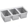 Elkay DI-3C-101410X Stainless Steel 37& x 19& x 10& 18 Gauge Three Drop-In Compartment Sink - One-stop shop for professional tools and equipment.