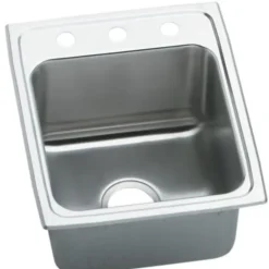 Elkay DLRQ172210 Lustertone® Classic Stainless Steel 17& x 22& x 10-1/8& Single Bowl Drop-in Sink with Quick-clip - One-stop shop for professional tools and equipment.