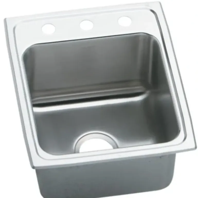 Elkay DLRQ172210 Lustertone® Classic Stainless Steel 17& x 22& x 10-1/8& Single Bowl Drop-in Sink with Quick-clip - One-stop shop for professional tools and equipment.