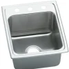 Elkay DLRQ252210 Lustertone® Classic Stainless Steel 25& x 22& x 10-3/8& Single Bowl Drop-in Sink with Quick-clip - One-stop shop for professional tools and equipment.