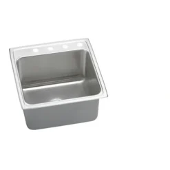 Elkay DLRQ222212 Lustertone® Classic Stainless Steel 22& x 22& x 12-1/8& 2-Hole Single Bowl Drop-in Sink with Quick-clip - One-stop shop for professional tools and equipment.