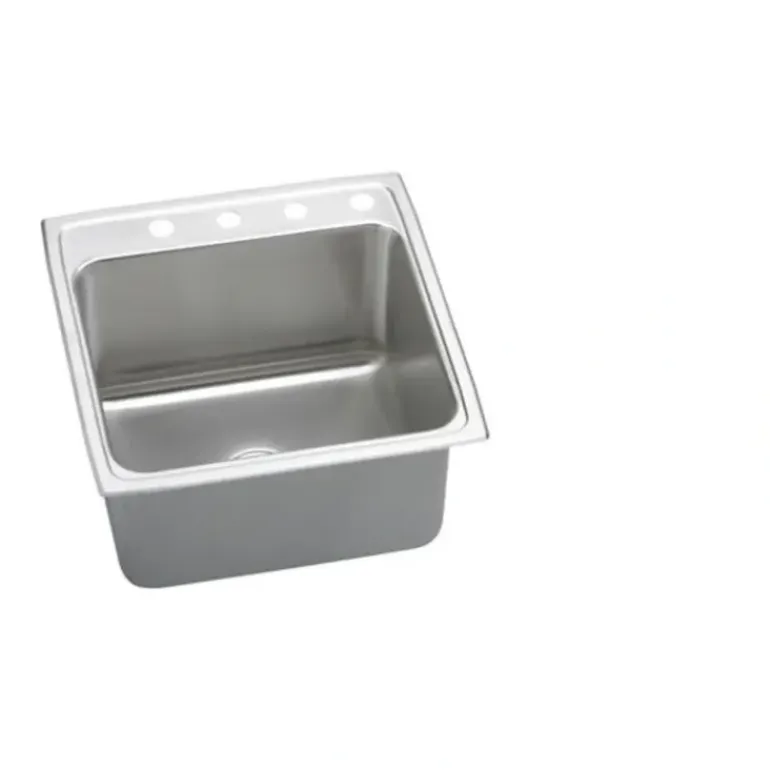 Elkay DLRQ222212 Lustertone® Classic Stainless Steel 22& x 22& x 12-1/8& 2-Hole Single Bowl Drop-in Sink with Quick-clip - One-stop shop for professional tools and equipment.
