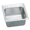Elkay DLRQ191910 Lustertone® Classic Stainless Steel 19-1/2& x 19& x 10-1/8& Single Bowl Drop-in Laundry Sink with Quick-clip - One-stop shop for professional tools and equipment.