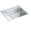 Elkay DRKAD222055L Lustertone® Classic Stainless Steel 22& x 19-1/2& x 5-1/2& Single Bowl Drop-in Classroom ADA Sink - One-stop shop for professional tools and equipment.