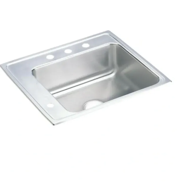 Elkay DRKAD252250L Lustertone® Classic Stainless Steel 25& x 22& x 5& Single Bowl Drop-in Classroom ADA Sink - One-stop shop for professional tools and equipment.