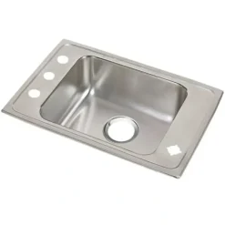 Elkay DRKR2517 Lustertone® Classic Stainless Steel 25& x 17& x 7-5/8& Single Bowl Drop-in Classroom Sink - One-stop shop for professional tools and equipment.