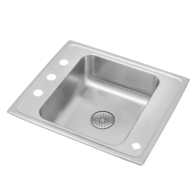 Elkay DRKR2522PD Lustertone® Classic Stainless Steel 25& x 22& x 7-5/8& Single Drop-in Classroom Sink w/Perfect Drain® Grid - One-stop shop for professional tools and equipment.