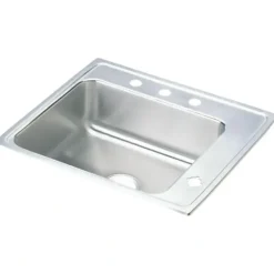 Elkay DRKR2522R Lustertone® Classic Stainless Steel 25& x 22& x 7-5/8& Single Bowl Drop-in Classroom Sink - One-stop shop for professional tools and equipment.