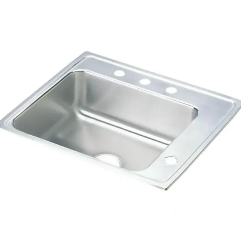 Elkay DRKR2522R Lustertone® Classic Stainless Steel 25& x 22& x 7-5/8& Single Bowl Drop-in Classroom Sink - One-stop shop for professional tools and equipment.