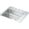 Elkay DRKR2220R Lustertone® Classic Stainless Steel 22& x 19-1/2& x 7-1/2& Single Bowl Drop-in Classroom Sink - One-stop shop for professional tools and equipment.