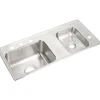 Elkay DRKR3717R4 Lustertone® Classic Stainless Steel 37-1/4& x 17& x 7-5/8& Double Bowl Drop-in Classroom Sink - One-stop shop for professional tools and equipment.