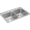 Elkay DXR3322 Dayton® Stainless Steel 33& x 22& x 8-3/16& Equal Double Bowl Drop-in Sink - One-stop shop for professional tools and equipment.