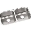 Elkay DXUH3118 Dayton® Stainless Steel 31-3/4& x 18-1/4& x 8& Equal Double Bowl Undermount Sink - One-stop shop for professional tools and equipment.
