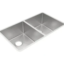 Elkay ECTRU31179T Crosstown® 18 Gauge Stainless Steel 31-1/2& x 18-1/2& x 9& Equal Double Bowl Undermount Sink - One-stop shop for professional tools and equipment.