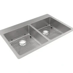 Elkay ECTSRAD33226TBG Crosstown 18 Gauge Stainless Steel 33& x 22& x 6& Equal Double Bowl Dual Mount ADA Sink Kit - One-stop shop for professional tools and equipment.