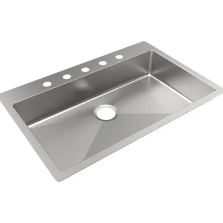 Elkay ECTSRSAD3322603 Crosstown® 18 Gauge Stainless Steel 33& x 22& x 6& 3-Hole Single Bowl Dual Mount ADA Sink - One-stop shop for professional tools and equipment.