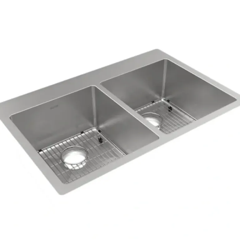 Elkay ECTSR33229TBG Crosstown 18 Gauge Stainless Steel 33& x 22& x 9& Equal Double Bowl Dual Mount Sink Kit - One-stop shop for professional tools and equipment.