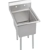 Elkay E1C16X20-0X Dependabilt Stainless Steel 21& x 25-13/16& x 43-3/4& 18 Gauge One Compartment Sink with Stainless Steel Legs - One-stop shop for professional tools and equipment.