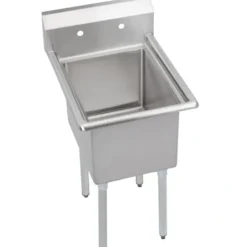 Elkay E1C16X20-0X Dependabilt Stainless Steel 21& x 25-13/16& x 43-3/4& 18 Gauge One Compartment Sink with Stainless Steel Legs - One-stop shop for professional tools and equipment.