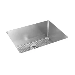 Elkay EFRU211510TC Crosstown® 16 Gauge Stainless Steel 23-1/2& x 18-1/4& x 10& Single Bowl Undermount Sink Kit - One-stop shop for professional tools and equipment.