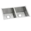 Elkay EFRU311810T Crosstown® 16 Gauge Stainless Steel 30-3/4& x 18-1/2& x 10& Equal Double Bowl Undermount Sink - One-stop shop for professional tools and equipment.