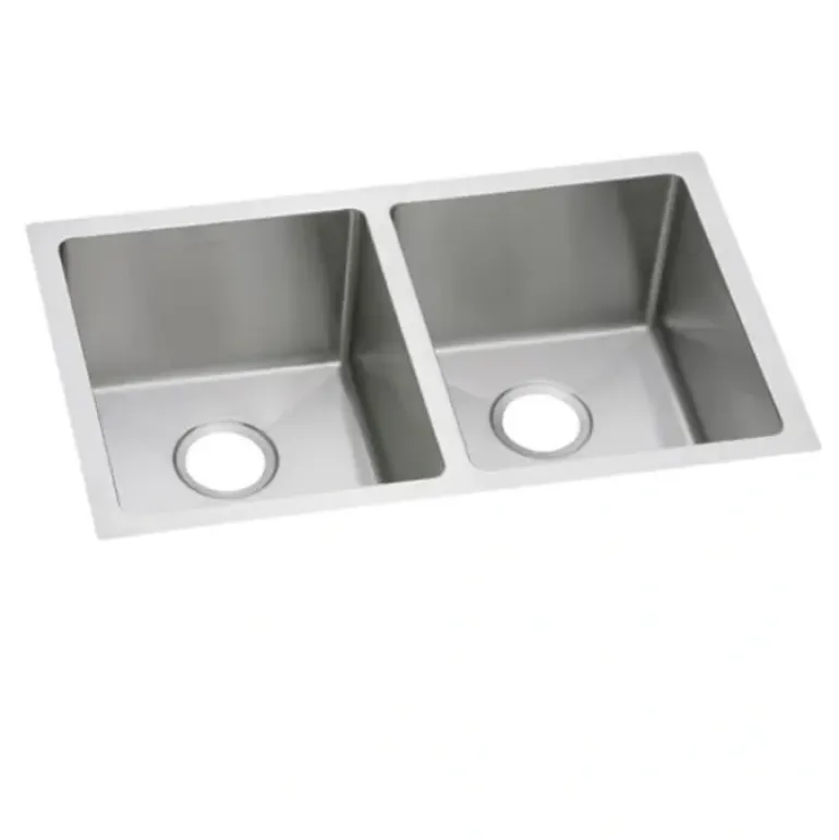 Elkay EFRU311810T Crosstown® 16 Gauge Stainless Steel 30-3/4& x 18-1/2& x 10& Equal Double Bowl Undermount Sink - One-stop shop for professional tools and equipment.