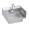 Elkay EHS-18-SSX Stainless Steel 18& x 14-1/2& x 11& 18 Gauge Hand Sink with Dual Side Splashes and Faucet - One-stop shop for professional tools and equipment.