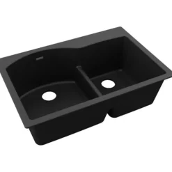 Elkay ELGH3322R Quartz Classic® 33& x 22& x 10& Offset 60/40 Double Bowl Drop-in Sink with Aqua Divide - One-stop shop for professional tools and equipment.