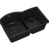 Elkay ELGHU3322RC Quartz Classic® 33& x 22& x 10& Offset 60/40 Double Bowl Undermount Sink Kit with Aqua Divide - One-stop shop for professional tools and equipment.