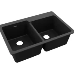 Elkay ELG250R Quartz Classic® 33& x 22& x 9-1/2& Offset Double Bowl Drop-in Sink - One-stop shop for professional tools and equipment.