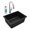 Elkay ELGU2522FLC Quartz Classic® 24-5/8& x 18-1/2& x 9-1/2& Single Bowl Undermount Sink Kit with Filtered Faucet - One-stop shop for professional tools and equipment.